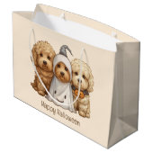 Gelukkige Halloween Goldendoodle Honden Groot Cadeauzakje (Achterkant Gekanteld)