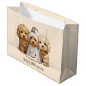 Gelukkige Halloween Goldendoodle Honden Groot Cadeauzakje (Voorkant Gekanteld)