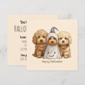 Gelukkige Halloween Goldendoodle Honden Kaart (Voorkant / Achterkant)