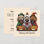 Gelukkige Halloween Goldendoodle Honden Kaart (Voorkant / Achterkant)