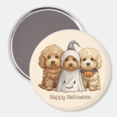Gelukkige Halloween Goldendoodle Honden Magneet (Voorkant / Achterkant)