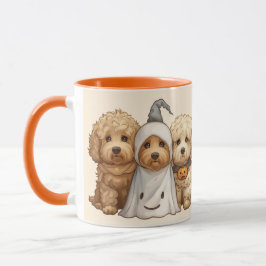 Gelukkige Halloween Goldendoodle Honden Mok