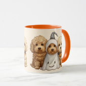 Gelukkige Halloween Goldendoodle Honden Mok (Voorkant rechts)