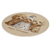 Gelukkige Halloween Goldendoodle Honden Snijplank (Hoek)