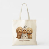 Gelukkige Halloween Goldendoodle Honden Tote Bag (Achterkant)