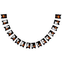 GELUKKIGE HALLOWEEN GRAPPIGE KAT POMPOEN VLAGGETJES