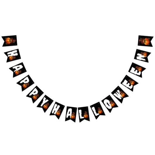 GELUKKIGE HALLOWEEN GRAPPIGE KAT POMPOEN VLAGGETJES (Alle)