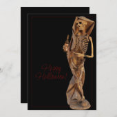 Gelukkige Halloween Greating Kaart met Dood en Wij (Voorkant / Achterkant)