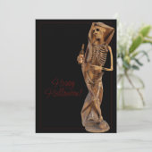 Gelukkige Halloween Greating Kaart met Dood en Wij (Staand voorkant)