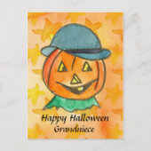Gelukkige Halloween Grootnicht Jack-O-Lantern Cust Briefkaart (Voorkant)