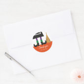 Gelukkige Halloween heks dank u Ronde Sticker (Envelop)