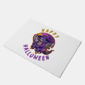 Gelukkige Halloween Heksenkat Deurmat (Schuin)