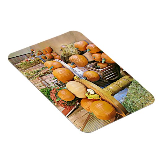 Gelukkige Halloween herfst display pompoenen magne Magneet (Rechterzijde)