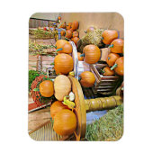 Gelukkige Halloween herfst display pompoenen magne Magneet (Verticaal)