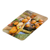 Gelukkige Halloween herfst display pompoenen magne Magneet (Linkerzijde)