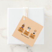 Gelukkige Halloween Honden In Pompoenen Bedankjes Labels (In situ)