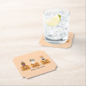 Gelukkige Halloween Honden In Pompoenen Kartonnen Onderzetters (Insitu)