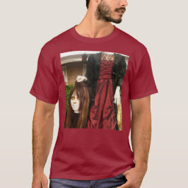 Gelukkige Halloween hoofdloze mannequin dame T-shirt