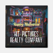 Gelukkige Halloween Horror Realtor Aannemer Magnet (Voorkant)