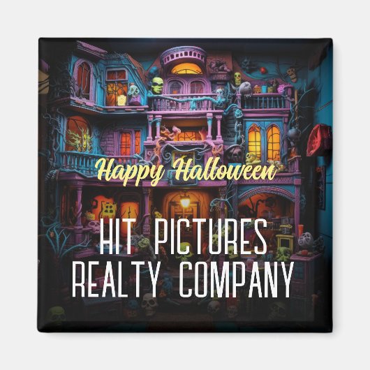 Gelukkige Halloween Horror Realtor Aannemer Magnet (Voorkant)