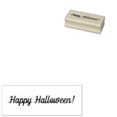 Gelukkige Halloween Houten Blok Opgezette Rubberst Rubberstempel (Gestempeld)