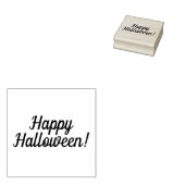 Gelukkige Halloween Houten Blok Opgezette Rubberst Rubberstempel (Gestempeld)