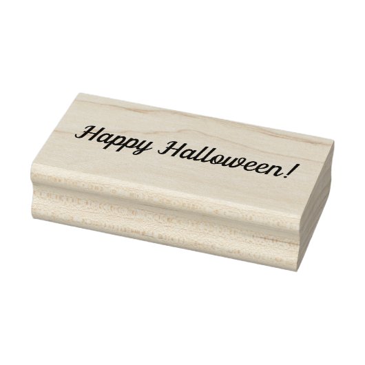Gelukkige Halloween Houten Blok Opgezette Rubberst Rubberstempel (Stempel)