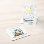 Gelukkige Halloween I Ghost Kartonnen Onderzetters (Insitu)