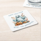 Gelukkige Halloween I Ghost Kartonnen Onderzetters (Schuin)