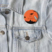 Gelukkige Halloween Illustratie Ronde Badge Ronde Button 5,7 Cm (In situ)