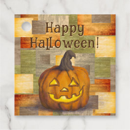 Gelukkige Halloween Jack O' Lantaarn Pompoen Bedankjes Labels