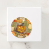 Gelukkige Halloween Jack O' Lantaarn Pompoen Favor Bedankjes Labels (In situ)