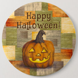 Gelukkige Halloween Jack O' Lantaarn Pompoen Ronde Button 6,0 Cm