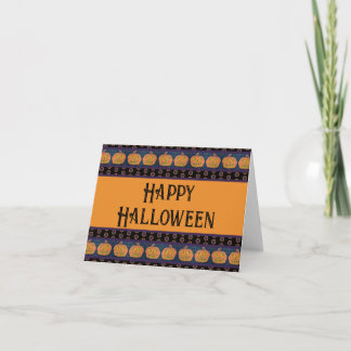 Gelukkige Halloween Jack O'Lanterns Kaart