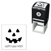 Gelukkige halloween jack op lantaarn gezicht zelfinktende stempel (In situ)