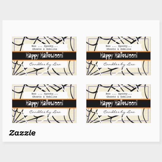 Gelukkige Halloween Kaars Making Labels (Vel)