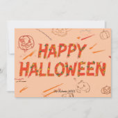 Gelukkige Halloween kaart, Minimalistische Moderne (Voorkant)