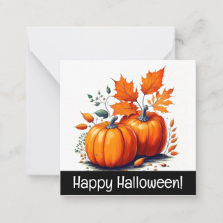 Gelukkige Halloween kaarten, schattig, voorraad op Notitiekaartje
