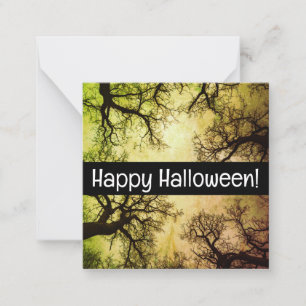 Gelukkige halloween kaarten, schattig, voorraad up notitiekaartje