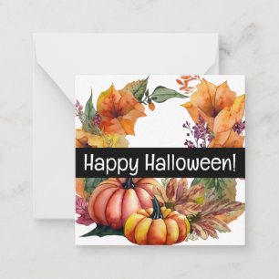 Gelukkige halloween kaarten, schattig, voorraad up notitiekaartje