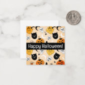 Gelukkige halloween kaarten, schattig, voorraad up notitiekaartje (Voorkant / Achterkant in situ)