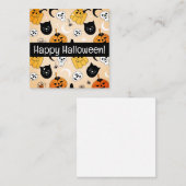 Gelukkige halloween kaarten, schattig, voorraad up notitiekaartje (Voorkant / Achterkant)