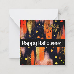 Gelukkige halloween kaarten, schattig, voorraad up notitiekaartje