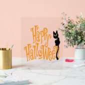GELUKKIGE HALLOWEEN KAT ACRYL BORD (Huwelijk)