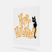 GELUKKIGE HALLOWEEN KAT ACRYL BORD (Hoek)