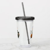 Gelukkige Halloween kat & pompoen Acryl Drinkbeker (Links)