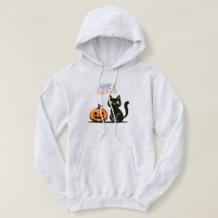 Gelukkige Halloween kat & pompoen Hoodie