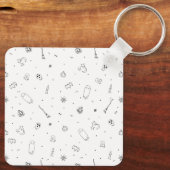 Gelukkige Halloween kat & pompoen Sleutelhanger (Achterkant)