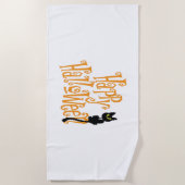 GELUKKIGE HALLOWEEN KAT STRANDLAKEN (Voorkant)