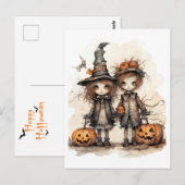 Gelukkige Halloween kinderen Briefkaart (Voorkant / Achterkant)